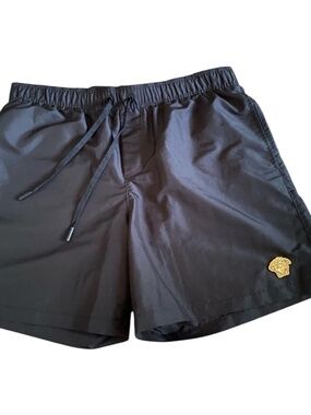 Versace Embroidered Swim Boardshorts - Size 4 - Black